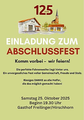 Banner Abschlussfest zum Feuerwehrfest 2025