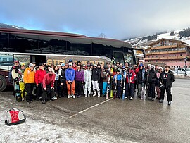 Banner Tagesskifahrt des FC Mariakirchen 