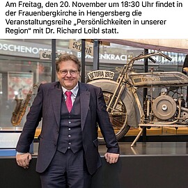 Banner Persönlichkeiten in unserer Region: Dr. Richard Loibl