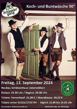 Banner Kabarettabend mit Trio Schleudergang