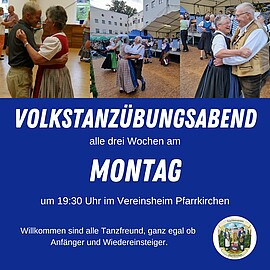 Banner Volkstanzübungsabend