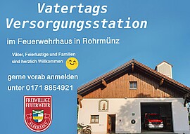 Banner Vatertagsversorgungsstation