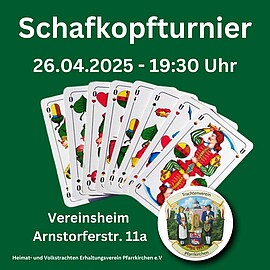 Banner Schafkopfturnier beim Trachtenverein Pfarrkirchen