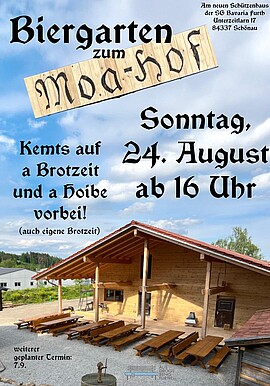 Banner Biergarten zum Moa-Hof