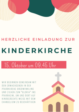 Banner Kleinkindergottesdienst