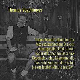 Banner Unterhaltung pur mit "LEBENSFREUDE" vom Vogelmayer im Biergarten oder im Gewölbe