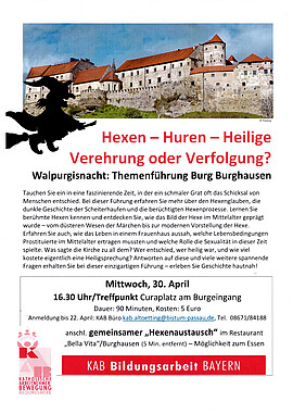 Banner Walpurgisnacht: Themenführung Burg Burghausen