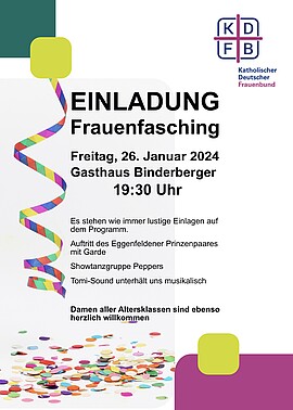 Banner Frauenbundfasching Falkenberg