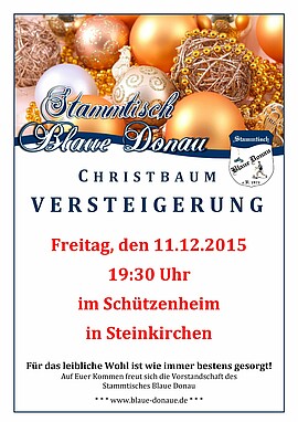 Banner Christbaumversteigerung