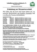 Logo Ortsmeisterschaft Siegerehrung der Schloßbergschuetzen Julbach e.V.