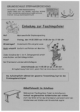 Banner Schulfasching