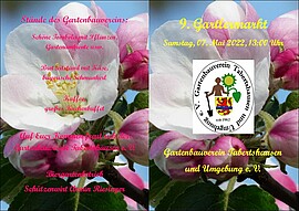Banner Gartlermarkt des Gartenbauverein Tabertshausen