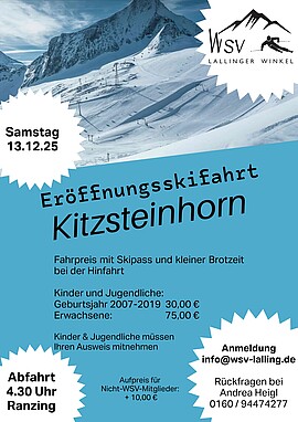 Banner Eröffnungs Ski-Fahrt Kitzsteinhorn2025