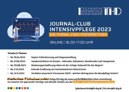 Online: Journal-Club Intensivpflege 2023 - EIN Thema, ZWEI Perspektiven